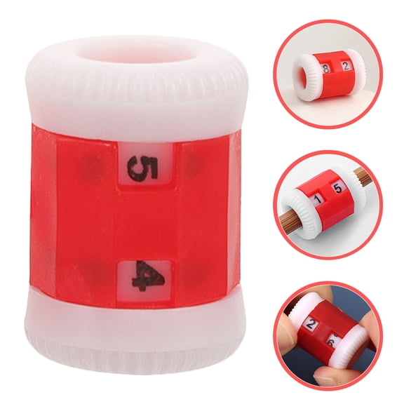 ROSENICE Knit Counter 10Pack Red for Knitters and Crocheters in Crafting Projects