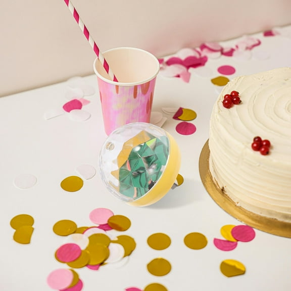 ROSENICE LED Strobe Light Portable Disco Lights Plastic Yellow 1Pcs for Party Atmosphere