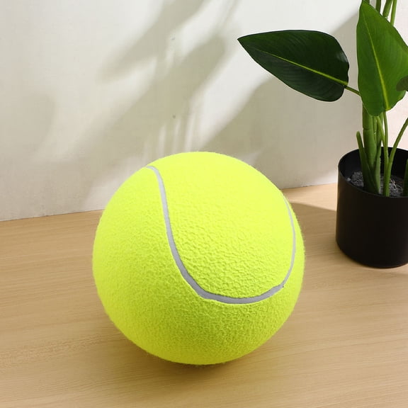 ROSENICE Large Dog Tennis Balls 1Set for Care Pet Biting Ball 8 Inches Green Rubber