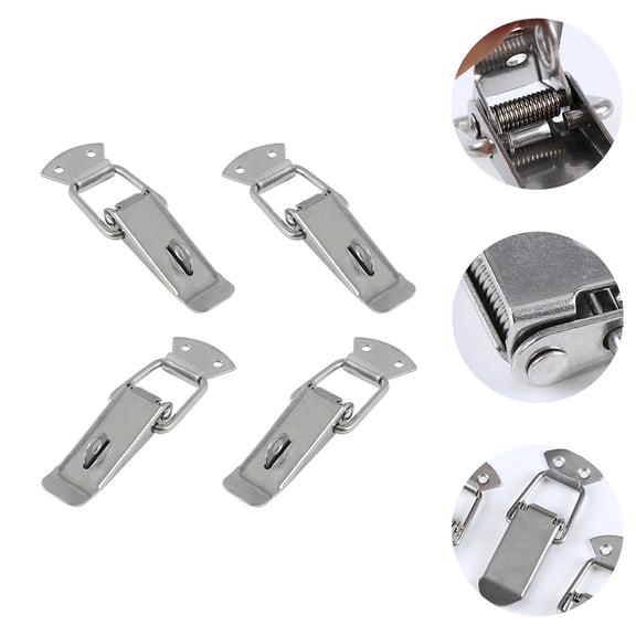 ROSENICE Locking Clasp Hardware in Silver for Wooden Case and Tool .8X3.9in