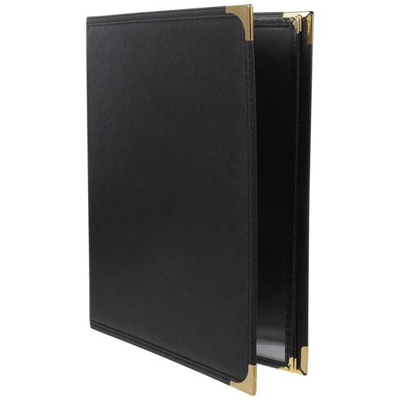 ROSENICE Menu Protector Loose-leaf Menu Holder Recipe Holder 32X24.5X1.8CM Black