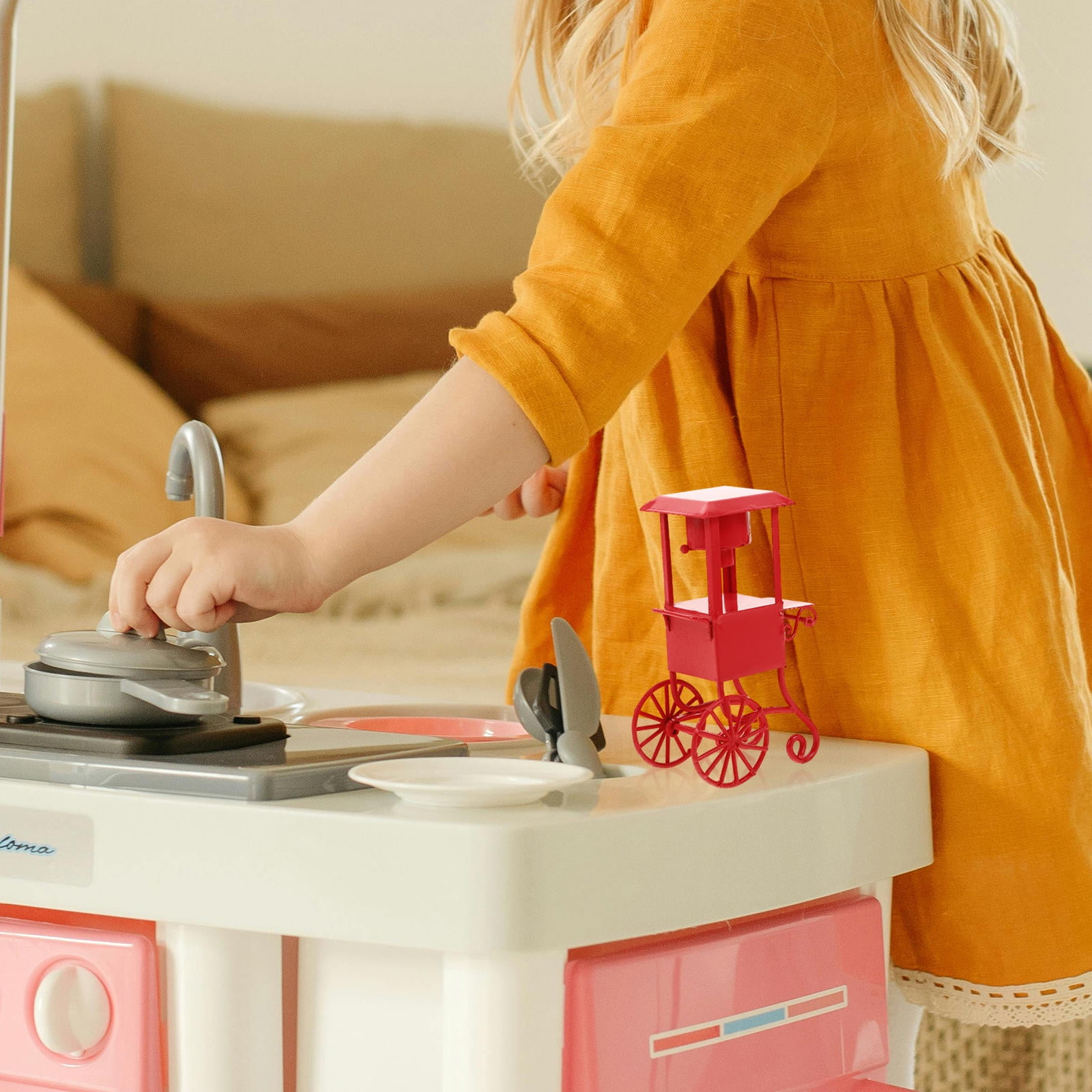 ROSENICE Mini Popcorn Machine Small Popcorn Machine Countertop Popcorn ...