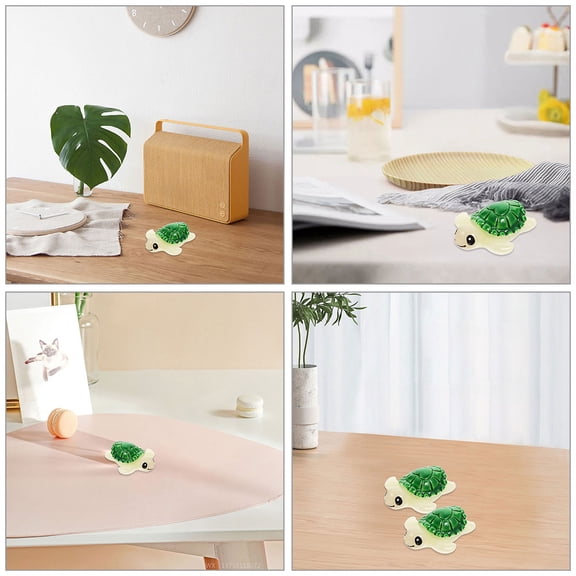 ROSENICE Mini Resin Animals 10Pcs Turtle Figurines for Animal Models and Sea Turtle Birthday Decorations