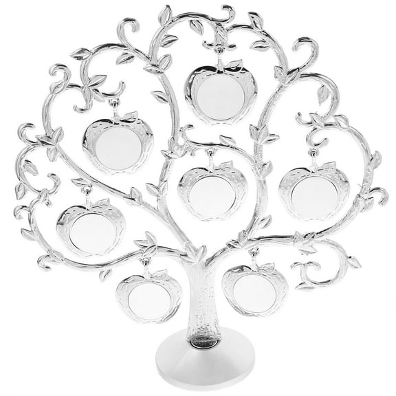 ROSENICE Picture Tree 1Set Metal Photo Frame Tree Shaped Design White Color For Wedding Decorative