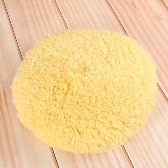 ROSENICE Polishing Buffing Pad 1Pack Waxing Wool Wheel Car Round Yellow 9.4x9.4x1.6in