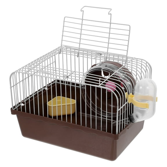 ROSENICE Multifunctional Hamster Cage Brown 1Pcs 9.3x6.6x6.5in