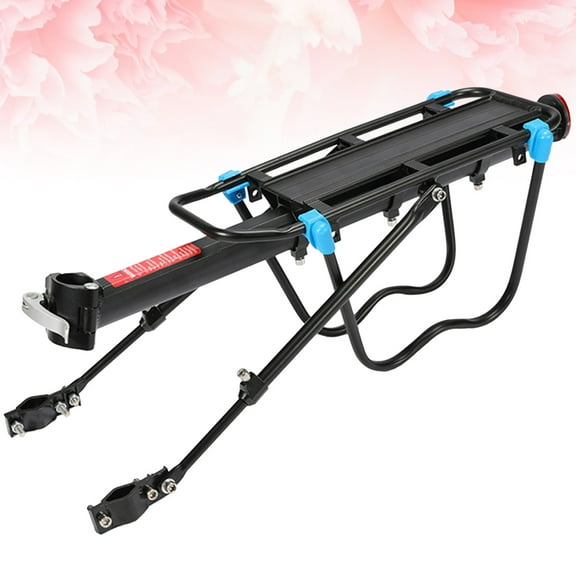 ROSENICE Rear Carrier Rack Simple Design 1Pcs for Transporting Baskets with Bike in Black