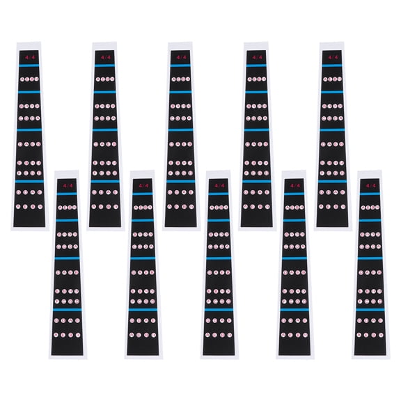 ROSENICE Rectangle Shape Violin Finger Guide Stickers 10Sheets Assorted Color PVC Material