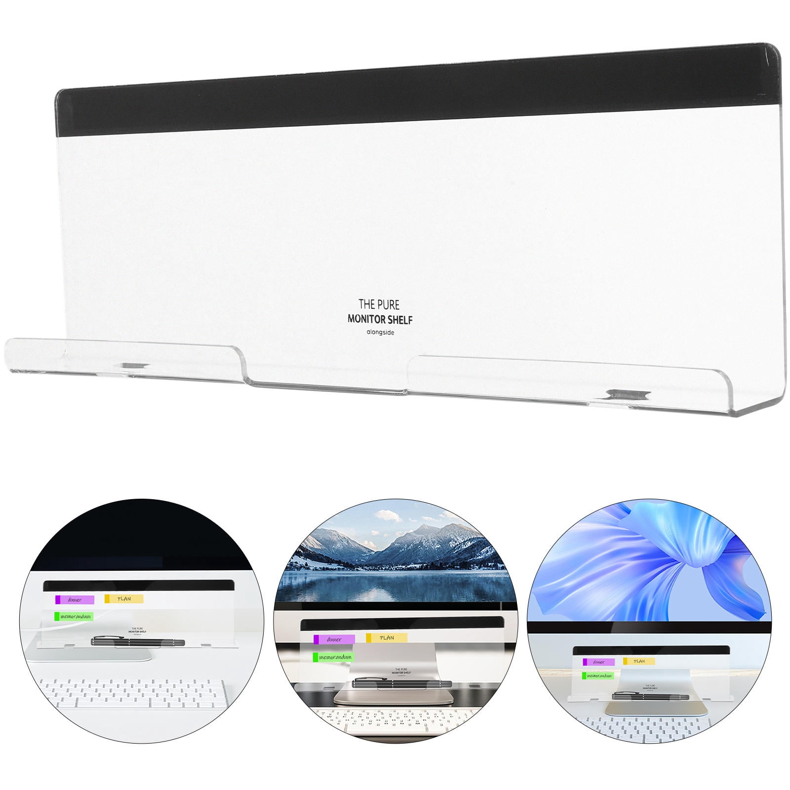 Board For Computer ROSENICE Removable Memo Board for Computer Monitor with Plan Recording ...