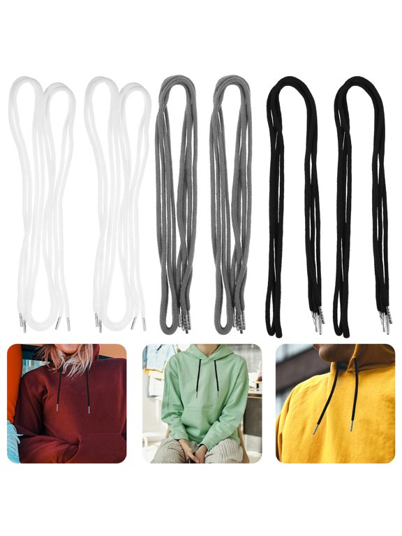 Replacement Drawstring 12Pcs Polyester Cord for Sweatpants and Hoodies Easy Threader