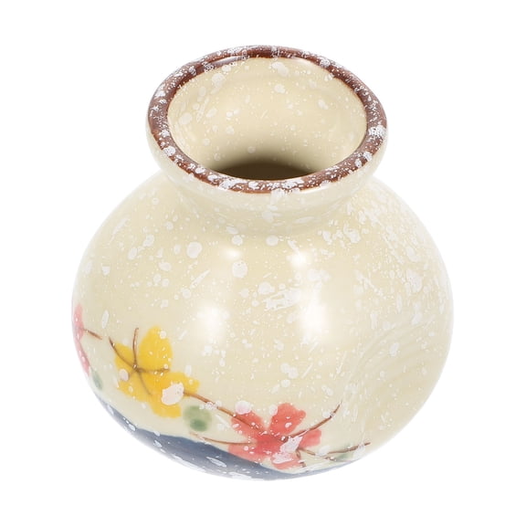 ROSENICE Retro Style Ceramic Black Flower Vase for Storage Mini Size Desk Decorative Bottle