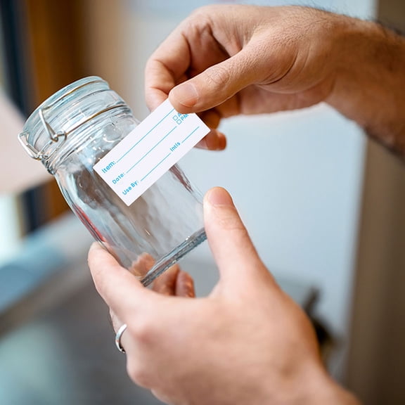 ROSENICE Rotation Labels 2 Rolls Self-Adhesive for Kitchen Storage Jars Freezer Use