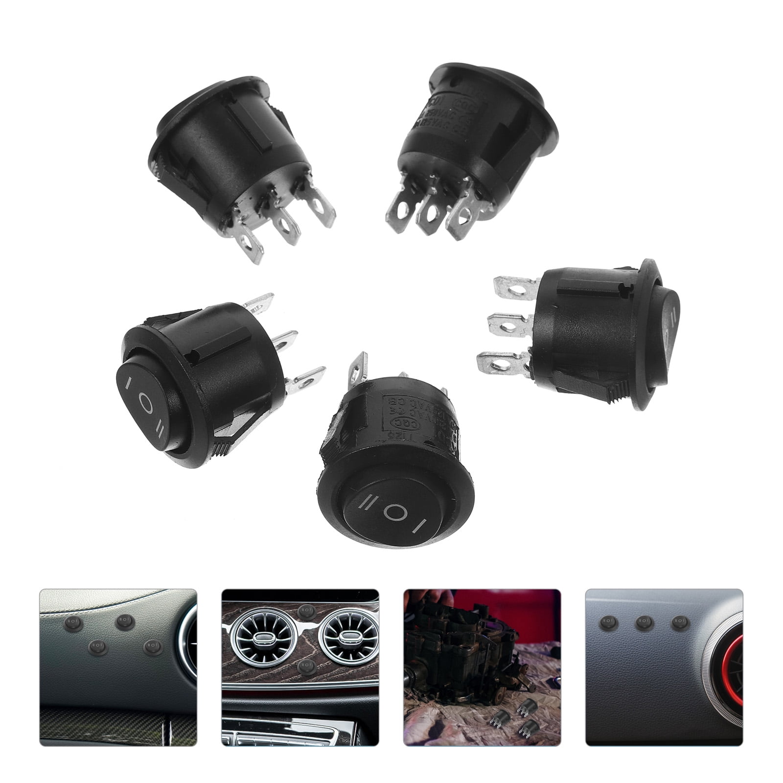 ROSENICE Round Switch Electric Circuit On/off/on Ship Type Third Gear 3 ...