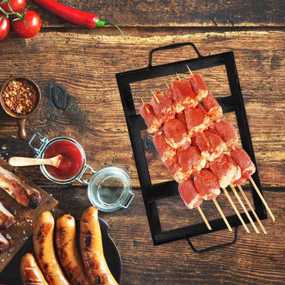 ROSENICE Salt Block Grilling Tray Black 1Pcs 12.4x8.4x0.5In