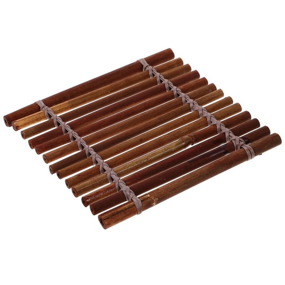 ROSENICE Sashimi Bamboo Sheet 1Pack Square 5.1x5.1x0.2in Light Brown Sashimi Board