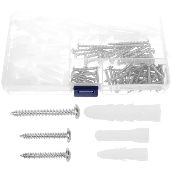 ROSENICE Self Drilling Drywall Anchors Kit 1Set White Metal Wall Fixation for Home Improvements