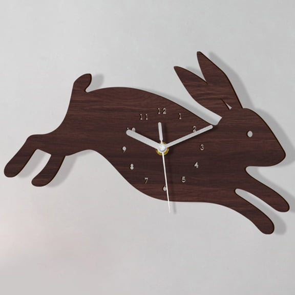ROSENICE Silent Rabbit Wall Clock Decoration Coffee Indoor Wall Clock 1Pcs