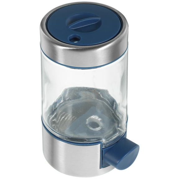 ROSENICE Stainless Steel Salt Dispenser With Glass Body For Precise Seasoning Versatile Kitchen Outdoor Use Visibility