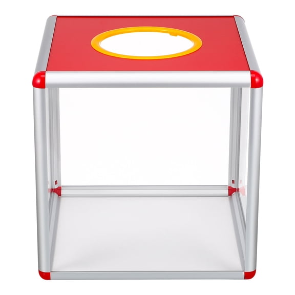 ROSENICE Transparent Aluminum Alloy Raffle Box for Games Lightweight Portable and Versatile 10 x 10 x 15 inches