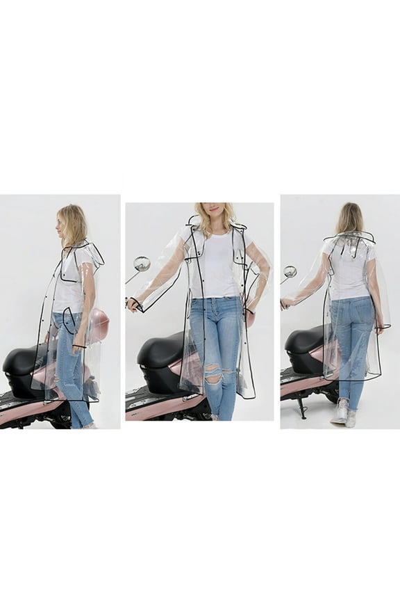 Transparent Rain Raincoat Hooded Raincoat Long Waterproof Raincoat Women Light Raincoat