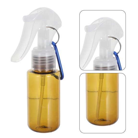 ROSENICE Travel Spray Bottle, 60Ml Plastic, Brown, Leak-Proof, Portable, Keychain, 6Pcs