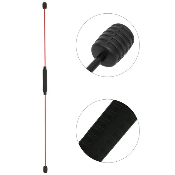 ROSENICE Vibrating Fitness Bar Upper Body Strength Training Red Rubber Fitness Equipment 1Set