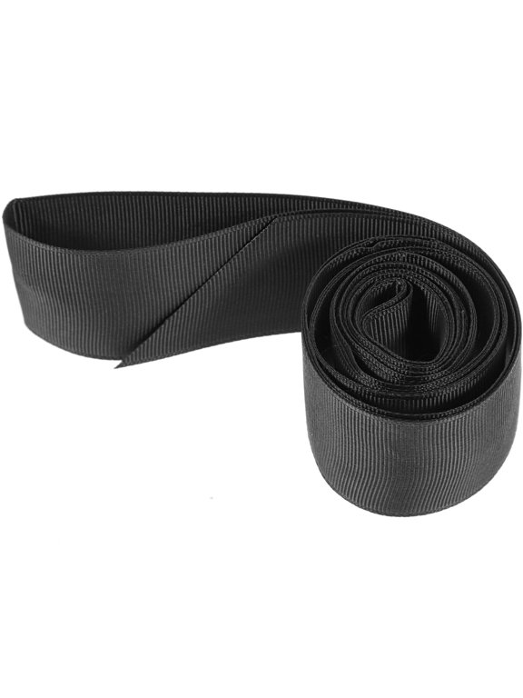 Simple Bridal Belt Black Woven Fabric Bow Waist Sash for Brides
