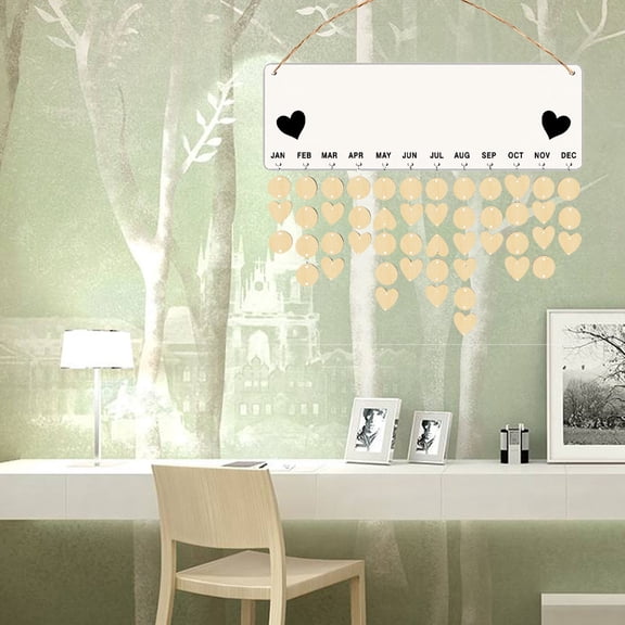 ROSENICE Black Wooden Date Display Board, Sleek Edge Perpetual Calendar Sign for Home Office Desk Shelf Tabletop Decoration
