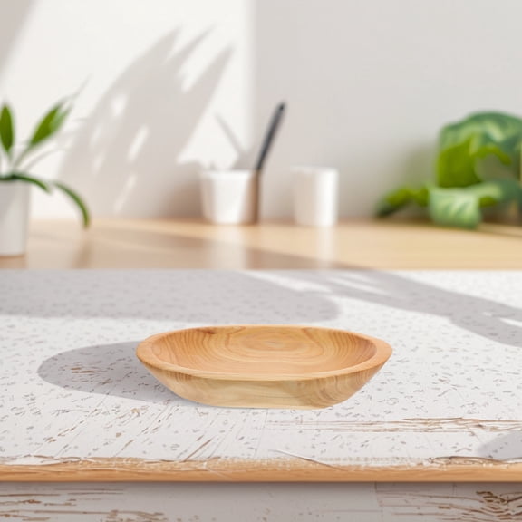ROSENICE Wooden Fruit Tray with Oval Shape for Hotel Restaurant or Home Use Simple Design 1 Set