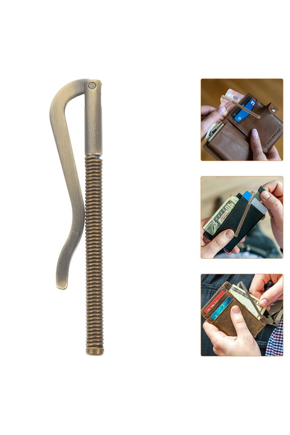 Zinc Alloy Spring Metal Money Clip 2Pcs for Men Daily Use and Travel