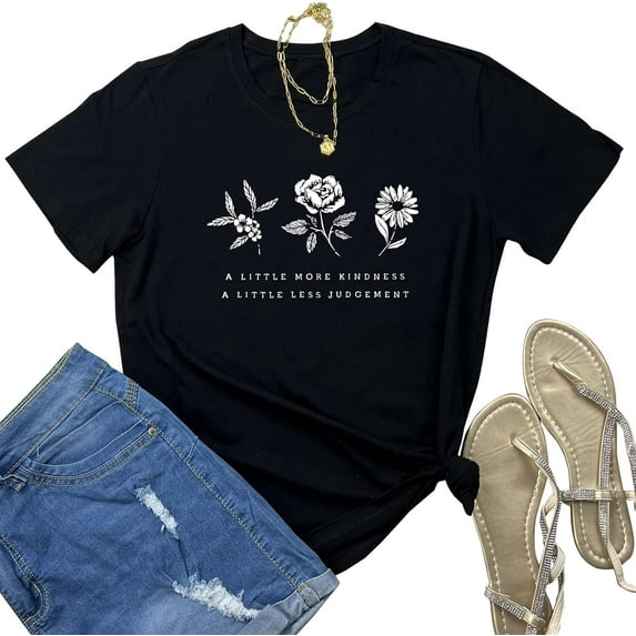 ROSEPARK Women Cotton Graphic Printed Soft Tee Shirts