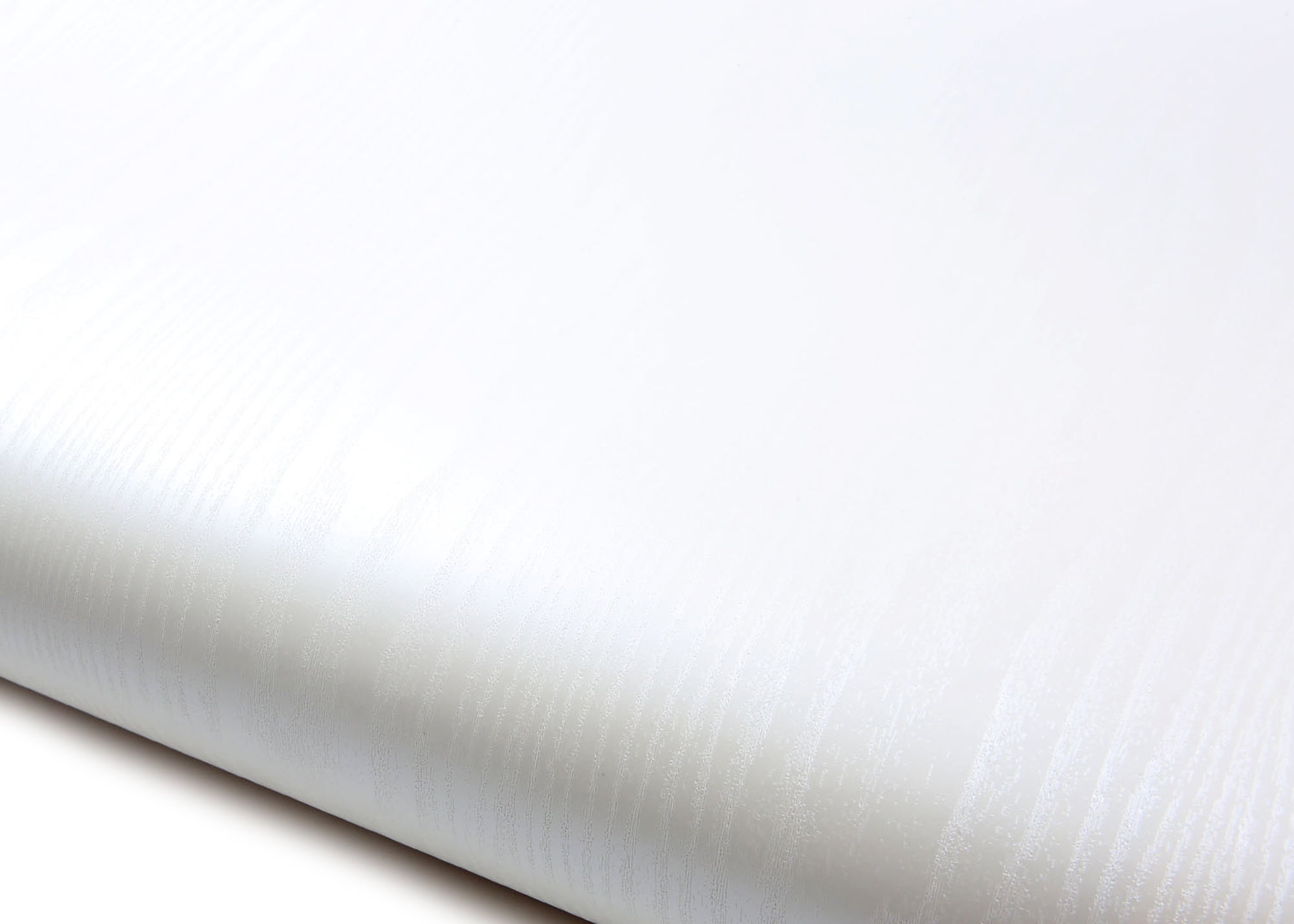 ROSEROSA Peel and Stick PVC Faux Wood Self-Adhesive Wallpaper Covering Counter Top Shelf Liner Solid White Pearl 2.00 Feet(W) X 6.56 Feet(L)