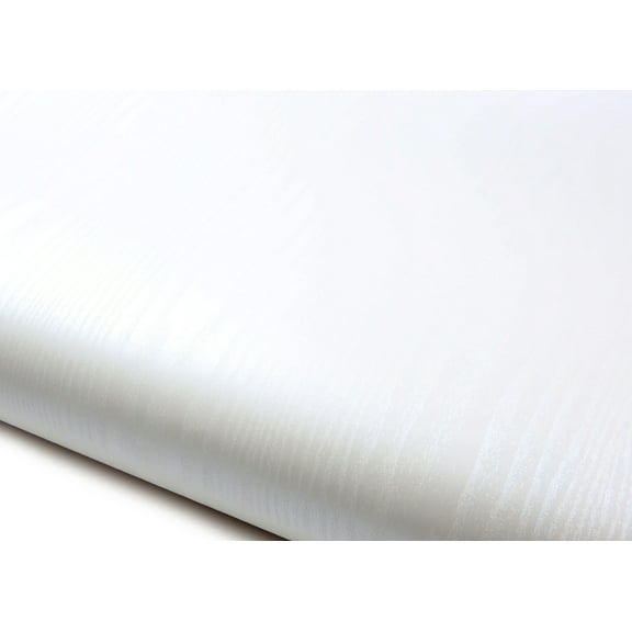 ROSEROSA Peel and Stick PVC Faux Wood Self-Adhesive Wallpaper Covering Counter Top Shelf Liner Solid White Pearl 2.00 Feet(W) X 6.56 Feet(L)