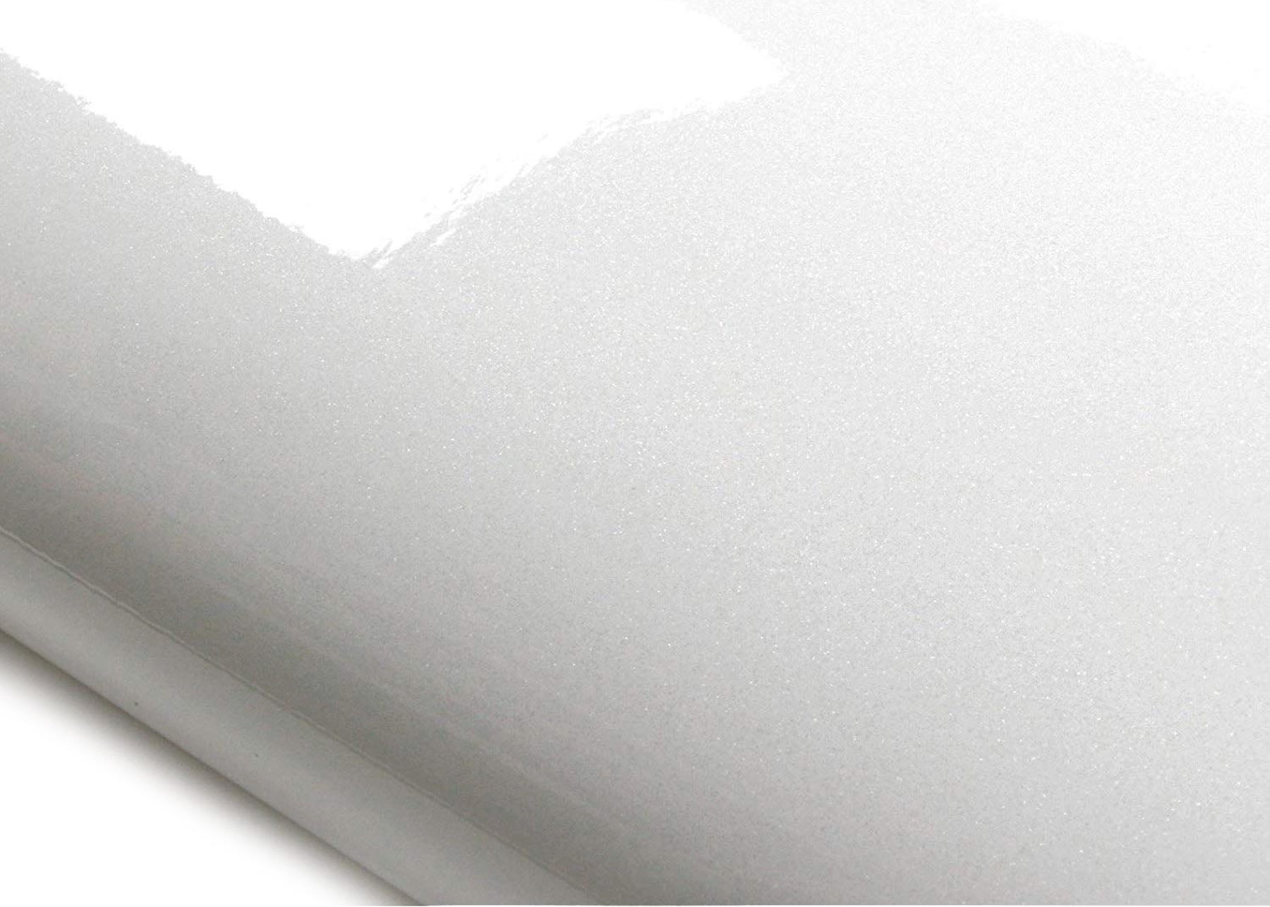 ROSEROSA Peel and Stick PVC Solid Self-Adhesive Wallpaper Covering Counter Top Shelf Liner High Glossy Pearl 2.00 Feet(W) X 6.56 Feet(L)