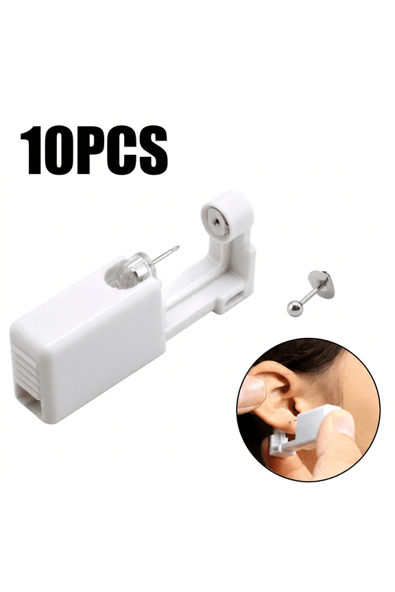 10 Pack Piercing Gun Kit -Body Piercing Kit for Men Women, Easy, Safe, Disposable, Done Alone,Home DIY Precision Lobe And Cartilage Piercing