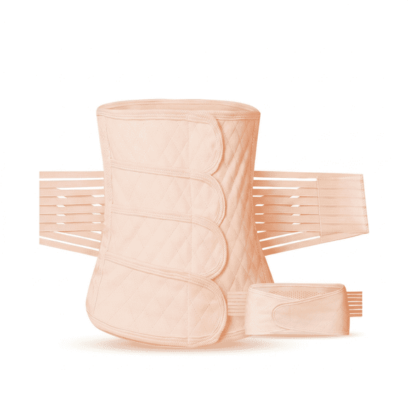 ROSEXIXI 2-in-1 Postpartum Belly Band & Pelvis Wrap XL Breathable Abdominal Binder for C-Section Recovery