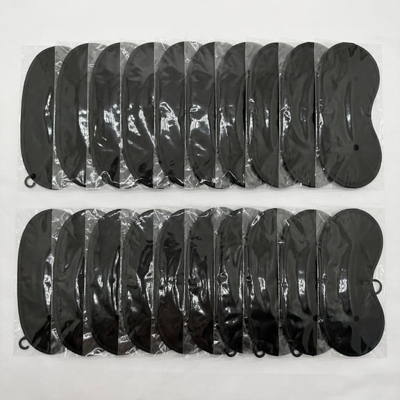 ROSEXIXI 20 Pack Black Breathable Sleep Masks, Light Blocking Eye Masks with Adjustable Strap, Comfortable Blindfold for Travel, Nap and Activities