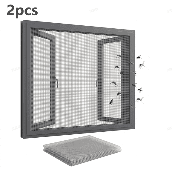 ROSEXIXI 2Pcs Fine Mesh Window Screen 59*79in White Anti Insect and Bird Net Cover Ideal for Kitchen Window RV Camper Use