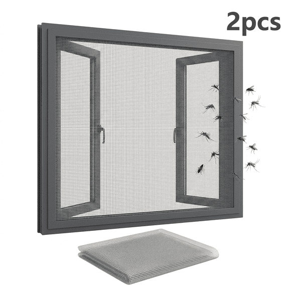 ROSEXIXI 2Pcs Fine Mesh Window Screen White Anti Insect  and Bird Net Cover Ideal for Kitchen Window RV Camper Use