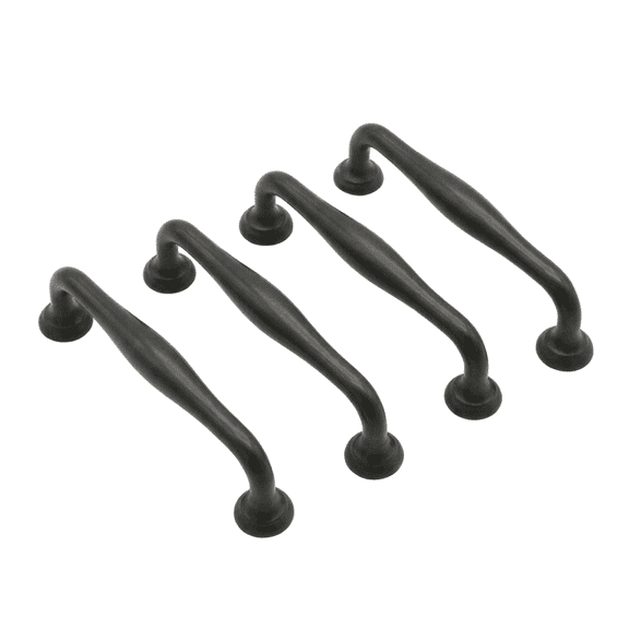 ROSEXIXI 4 Pack 5 Inch Black Cabinet Handles Aluminum Alloy Drawer Pulls Matte for Kitchen Cupboard