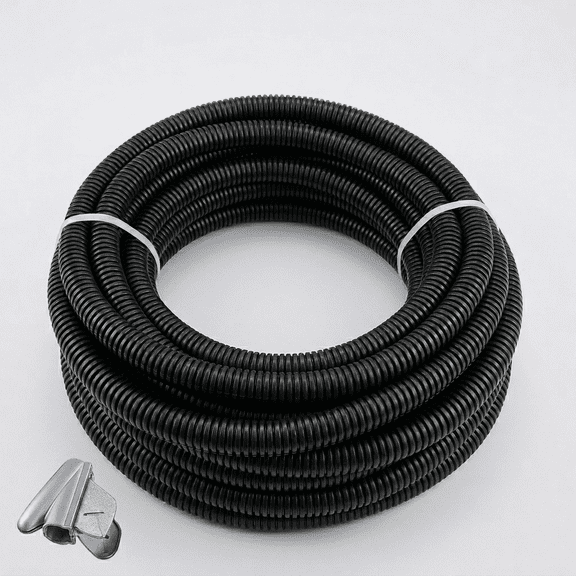 ROSEXIXI Cable Management Sleeve, 16.4ft Length 0.9 Inch Diameter Flexible Spiral Cord Wrap with Guide Clip, Insulated PE Wire Organizer Tubing for Computer, TV, Desk and Electrical Cords