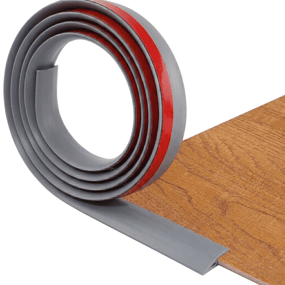 ROSEXIXI Carpet Tape 9.8ft Soft TPE Floor Transition Strip – Flexible Rubber Edge Trim Self-Adhesive Carpet Edge Binding Peel and Stick Flooring for Laminate Hardwood Tile and Rug Corner Finishi