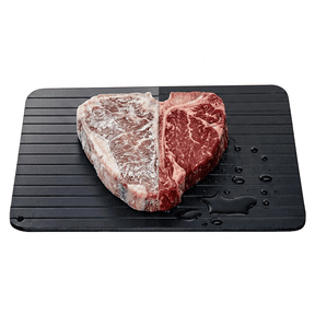 ROSEXIXI Defrosting Tray for Frozen Meat, M-Size 11.6x8.2 Inch Rapid Aluminum Thawing Plate, Fast Meat Defroster Board, Easy to Clean, Suitable for Freezer, Refrigerator, Frozen Meals & Entrees