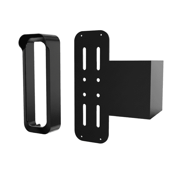 ROSEXIXI Doorbell Camera Mount, Black Video Doorbell Bracket with Weather-Resistant Shield, No-Drill Metal Security Bracket for Apartment, Rental Home, and Front Door