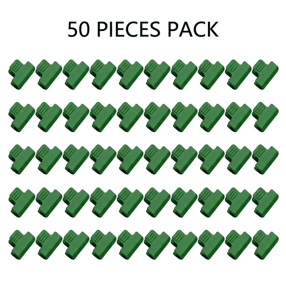 ROSEXIXI Garden Mesh Netting Clips, 50-Pack 0.63" Greenhouse Plastic Snap Clips - Durable Plant Netting Fasteners for Vegetable Mesh, Row Covers and Pest Barrier