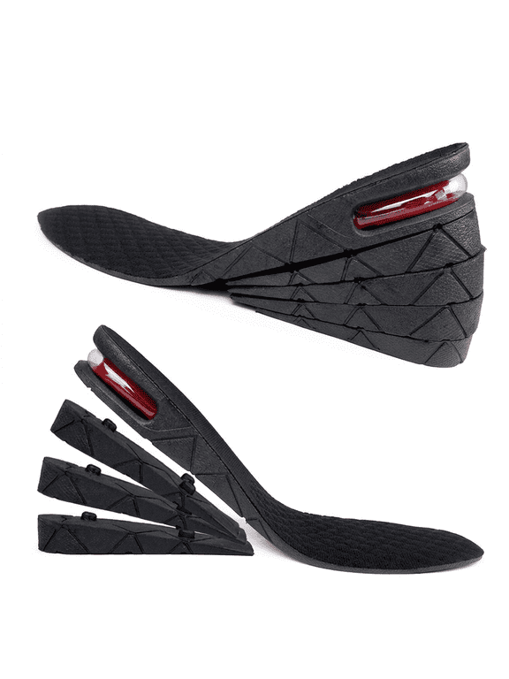 Height Boosters 4 Layer Adjustable Insoles 3.5 Inch Air Cushion Shoe Lifts for Men Women