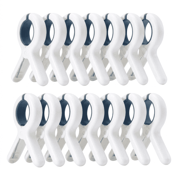 ROSEXIXI Openpig15 Pack Plastic Clothes Pins with Strong Anti-Rust Springs,Non Slip Padded Mattress Fasteners,Non Slip Padded Mattress Fasteners