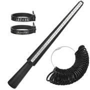 ROSEXIXI Ring Sizer 4pcs Black Plastic Measuring Tool Professional Finger Measure For Ring Size Stick Reusable Jewelry Sizing Kit For Men Women Home DIY Multi-Size Gauges