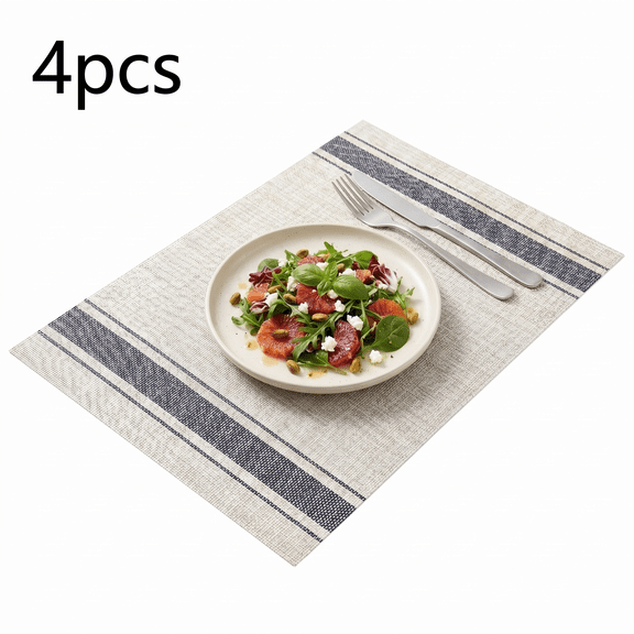 ROSEXIXI Placemats Set 4pcs Woven Heat Resistant Washable Table Protector For Dining Room Table
