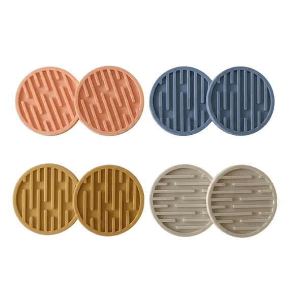 ROSEXIXI Waterproof coaster  8Pcs Thick Nordic Silicone Mat Heat Resistant Mats For Countertop Marble Textured Non Slip Dish Drying Pads For Dining Table Coffee Cups Pots And Hot Pans Protection